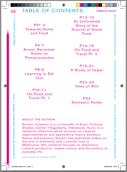 Table of content-Domestic Notes Vol 1